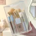 Organiseur transparent pour pinceaux de maquillage – Matériau PS avec couvercle inclinable (9,1 x 13 x 22 cm)_voghion.com