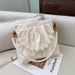 Beibei Shangpin 2024 New High end Fashion Bead Folded Garbage Handheld One Shoulder Oblique Cross Trendy Women's Bag_voghion.com