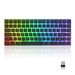Teclado inalámbrico de 84 teclas con carga luminosa para juegos, teclado con cable tipo C para computadoras de escritorio y portátiles._voghion.com