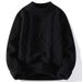 Maglione da uomo in maglia a trecce - Pullover invernale spesso con orlo a coste e vestibilità ampia, caldo maglione casual con scollo rotondo (nero/blu/crema/kaki, M-3XL)_voghion.com
