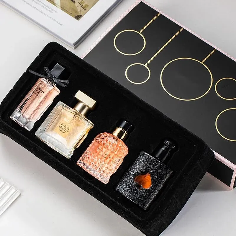 Jauns 520 Valentīndienas dāvanu kastītes smaržas četru gabalu komplekts Black Opium Lady Smaržas ilgstoši noturīgas svaigas smaržas smaržas_voghion.com