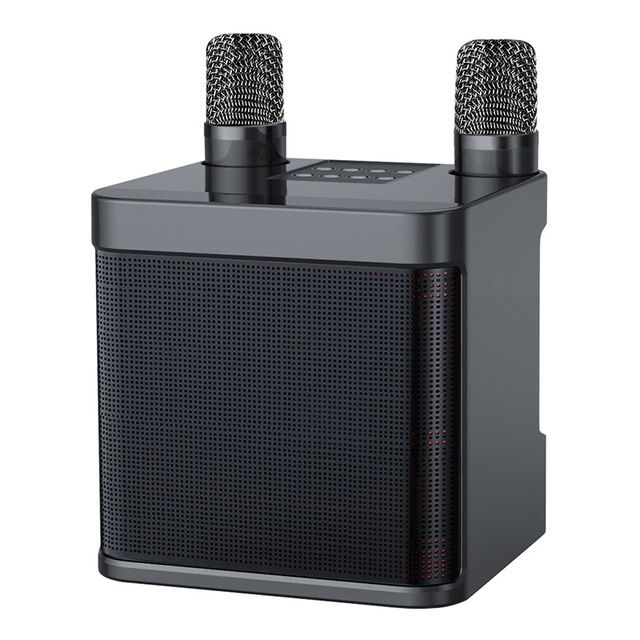 40W ασύρματο ηχείο bluetooth υψηλής ισχύος με διπλό μικρόφωνο, υπαίθριο οικογενειακό πάρτι, υπογούφερ KTV, στερεοφωνική στήλη μουσικής/κάρτα TF_voghion.com