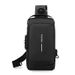 New Men's USB Charging Single Shoulder Commuter Backpack Water-Resistant Crossbody Chest Bag_voghion.com