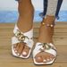 Flat Slippers Women's Summer Fashion Chain Square Head Line Casual Women's Flip-flops_voghion.com