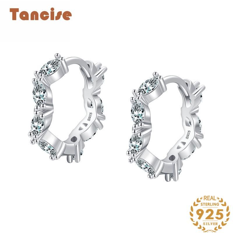 Tancise Silber Zirkon Ohrringe Tropfen Ohrringe für Frauen Hochzeit Party Geschenke_voghion.com