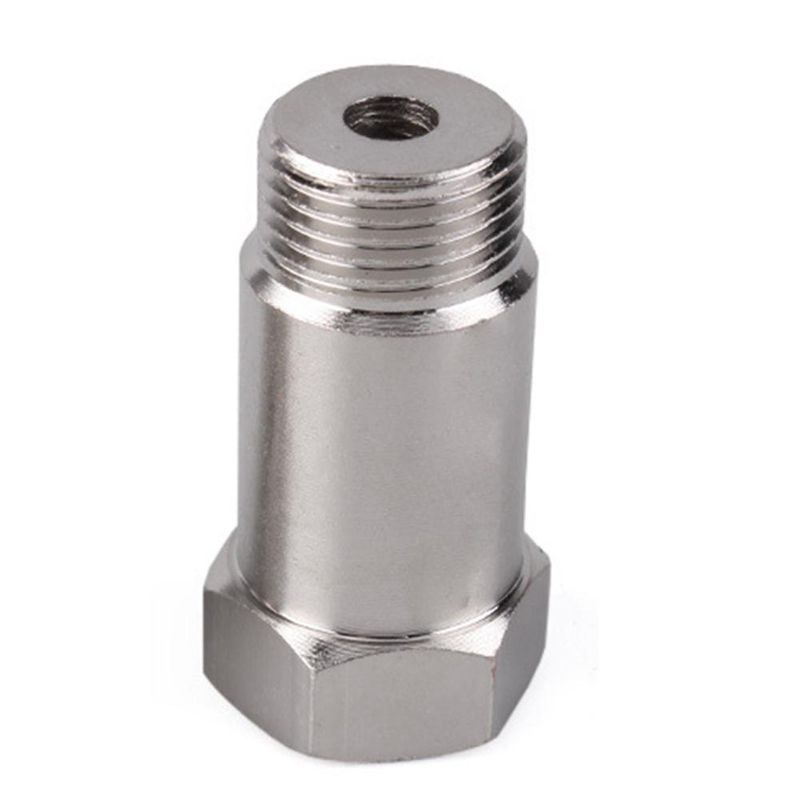 M18 * 1.5 Oksijen Sensörü Filtre Konnektörü Uzunluğu 45mm Gümüş Adaptör Uzatma Vidası_voghion.com