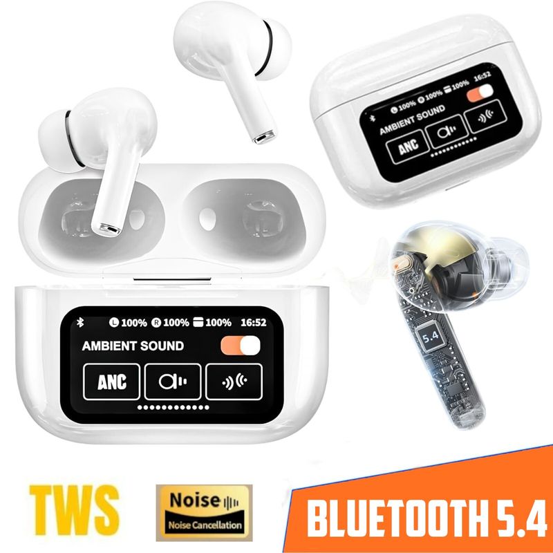 TWS Wireless Earbuds Touchscreen Bluetooth 5.4 Earphones For IPhone & Android_voghion.com