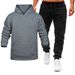 Herrenbekleidung Frühling, Herbst und Winter Herren- und Damenfreizeit Europäischer Code Blanko Einfarbiger Anzug Vlies Lockerer Pullover und Hose Zweiteiliges Set_voghion.com