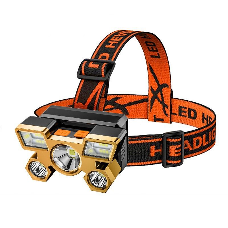 aircraft headlight LED strong light super bright outdoor fishing light USB charging mining lamp head mounted flashlight_voghion.com