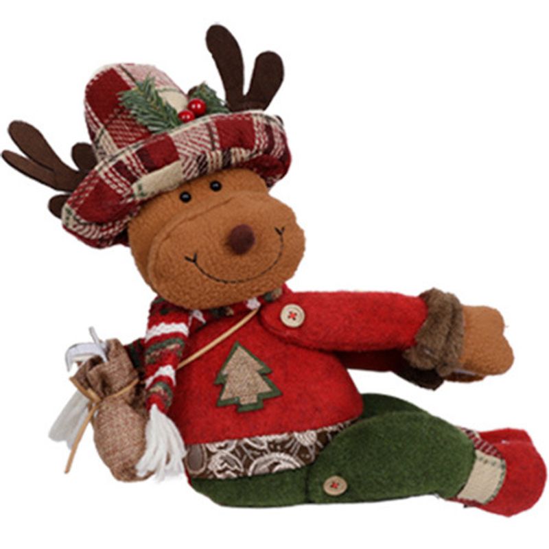 Curtain buckle cartoon linen restaurant hotel decoration plush doll curtain hug_voghion.com