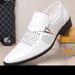 Euro Step Large Size Summer Small Perforated Leather For Young Men British Style Pointed Toe Fashion Trendy Men's Business Shoes_voghion.com