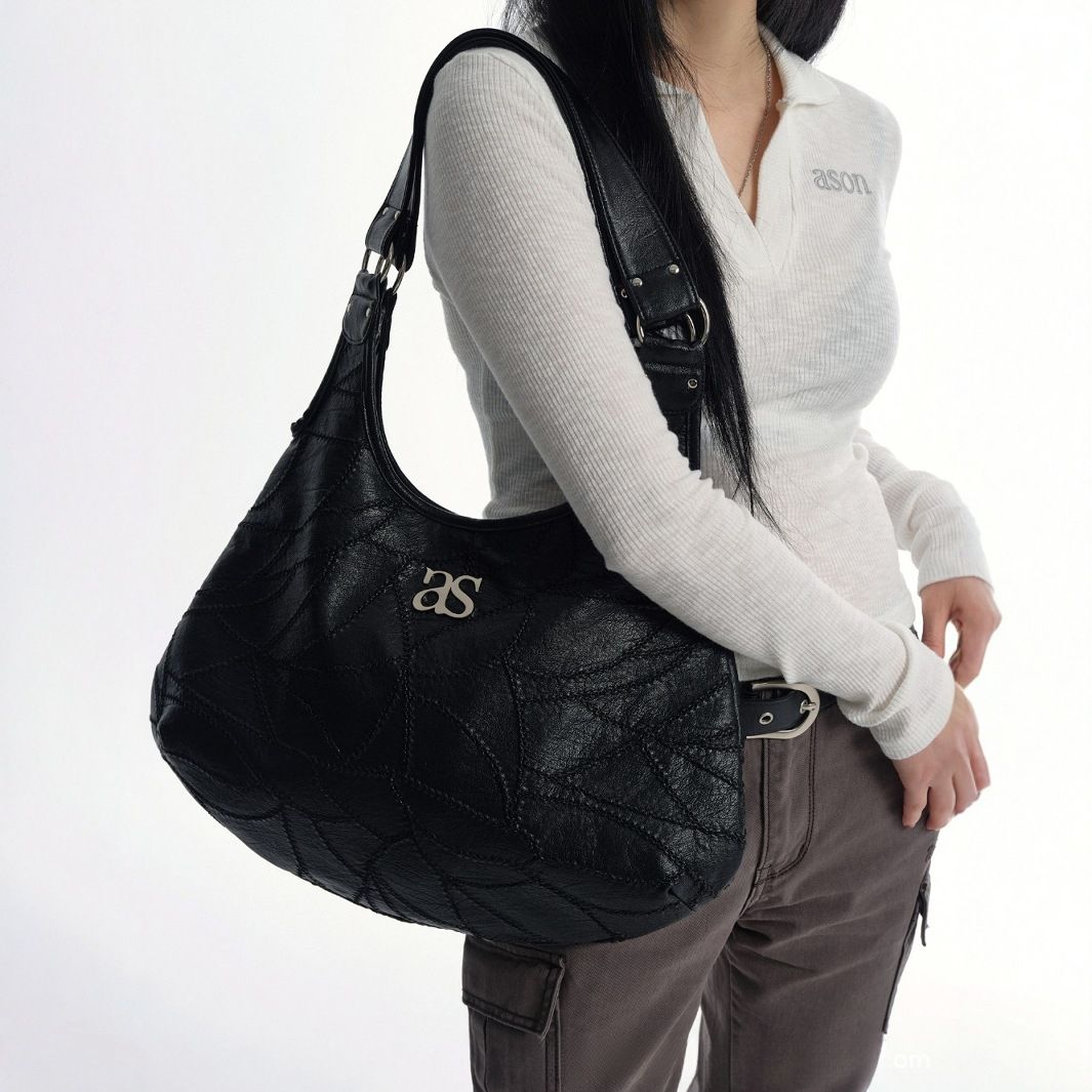 Stickerei Crescent Schulter Mode High-End Damen Unterarmtasche_voghion.com