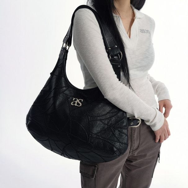 Stickerei Crescent Schulter Mode High-End Damen Unterarmtasche_voghion.com