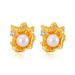 Orecchini in ottone placcato in stile barocco con perle in vero oro K, materiale in perle di conchiglia, eleganti fibbie per orecchini_voghion.com