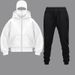 Men's Clothing Double Hat Spring Autumn Winter Ins Hooded Sweatshirt Suit Trendy Men And Women Double Hat Couple Sweatshirt_voghion.com