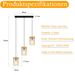 Glitzerlife Pendelleuchte Esstisch 3 Flammig Hängeleuchte - Hängelampe Glas Esstischlampe E27 Hängeleuchte Vintage Pendellampe Höhenverstellbar Für Wohnzimmer_voghion.com