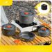Weilin Cookware - Set da campeggio con padella portatile, utensili da cucina per esterni e borraccia_voghion.com