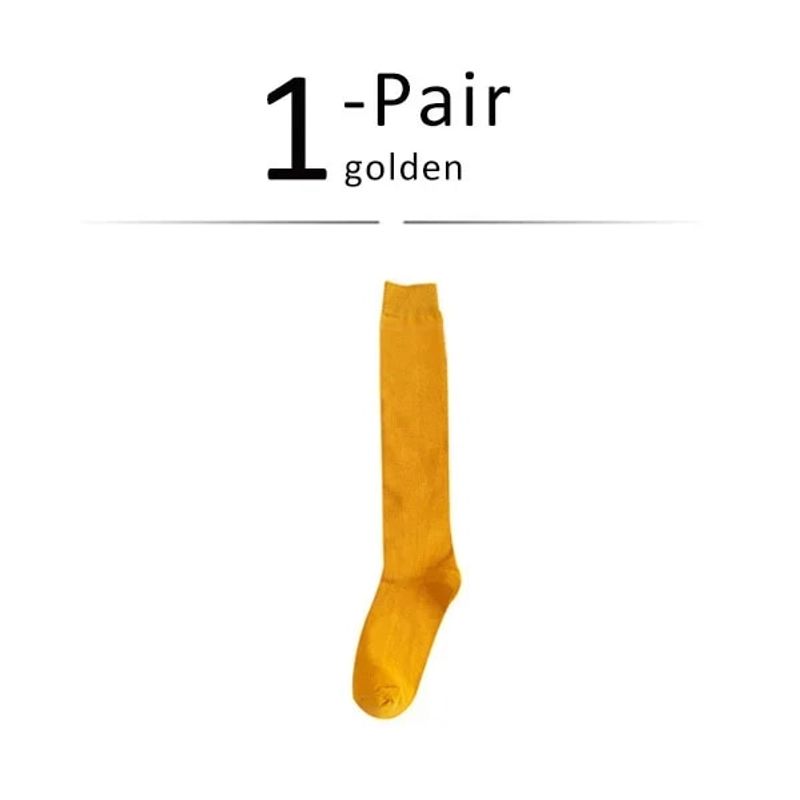 Haruku Lange Vrouwen Kousen Biologisch Katoen Effen Warme Dij Hoge Dames Meisjes Street Fashion Jonge Casual Kniekousen_voghion.com