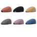 Unisex All-in-one Retro Beret For Men Simple Cap For Women Knitted Front Cap Light Plate_voghion.com