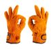 Rindsleder Arbeitsschutzhandschuhe Klettverschluss Zweilagige Lederhandschuhe Grillhandschuhe_voghion.com
