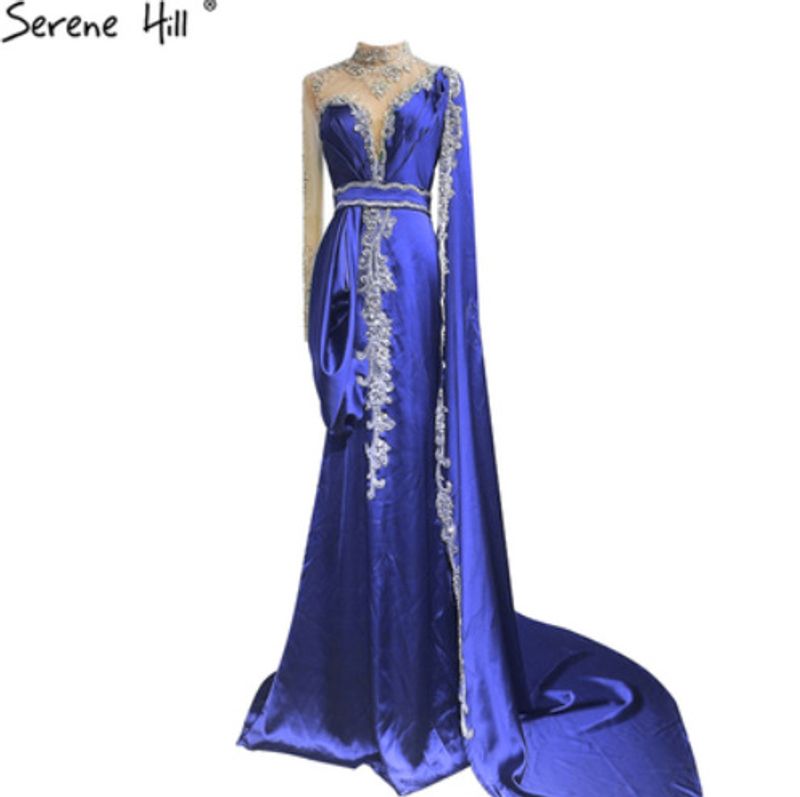 Women's Clothing high-end satin elegant light luxury long host slim fishtail banquet evening dress skirt female LA70869_voghion.com