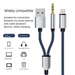 Compatible With AUX Audio Listen And Charge At The Same Time, 3.5mm Car Phone Speaker Cable, IPhone Adapter Cable_voghion.com