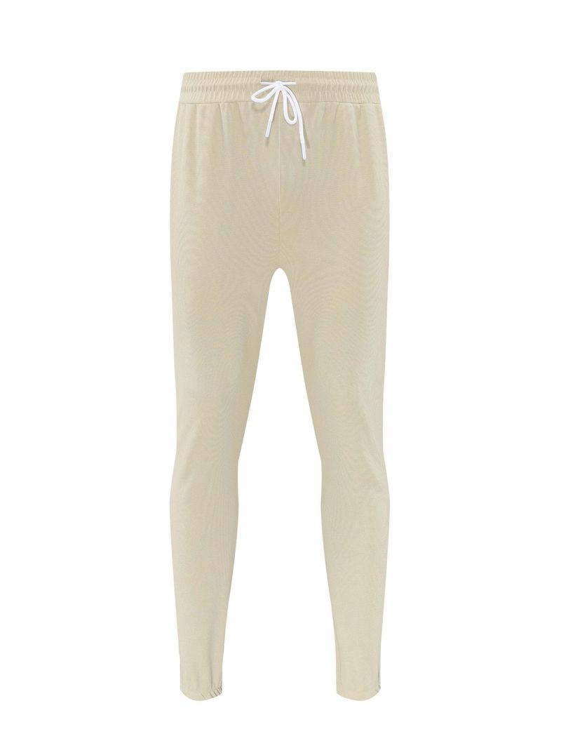 Roupas masculinas, calças esportivas de corrida com punho fino e secagem rápida, soltas, com cordão elástico na cintura, calças compridas para fitness_voghion.com