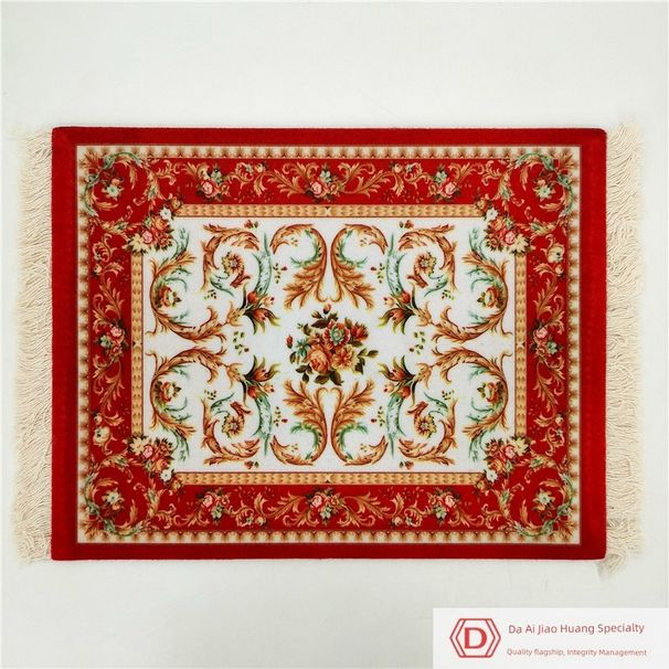 Uslåelig kvalitet Dunhuang spesialhåndverksmaleri rød caisson takrund musematte Mogao-grotter Coaster retro kunstmatte_voghion.com
