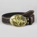 Western Cowboy riem, Koeienkop Paardenuitrusting, Trendy Jeugd Punk Reliëf Heren Leren Riem met Klinknagels_voghion.com
