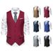 Men's suit wedding party V-neck single breasted chain casual vest_voghion.com