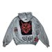 American Street Style Y2K Unisex Demon Print Patch Loose Hoodie_voghion.com