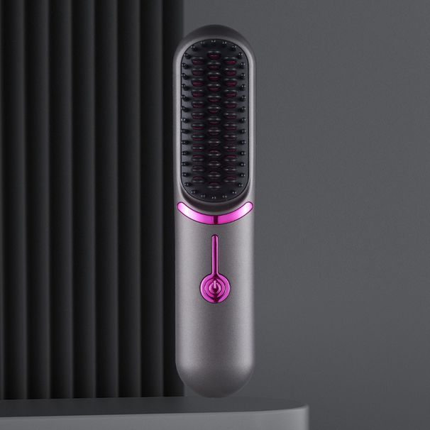 USB charging hair straightener student dormitory portable portable curling and straightening dual-purpose styling comb_voghion.com