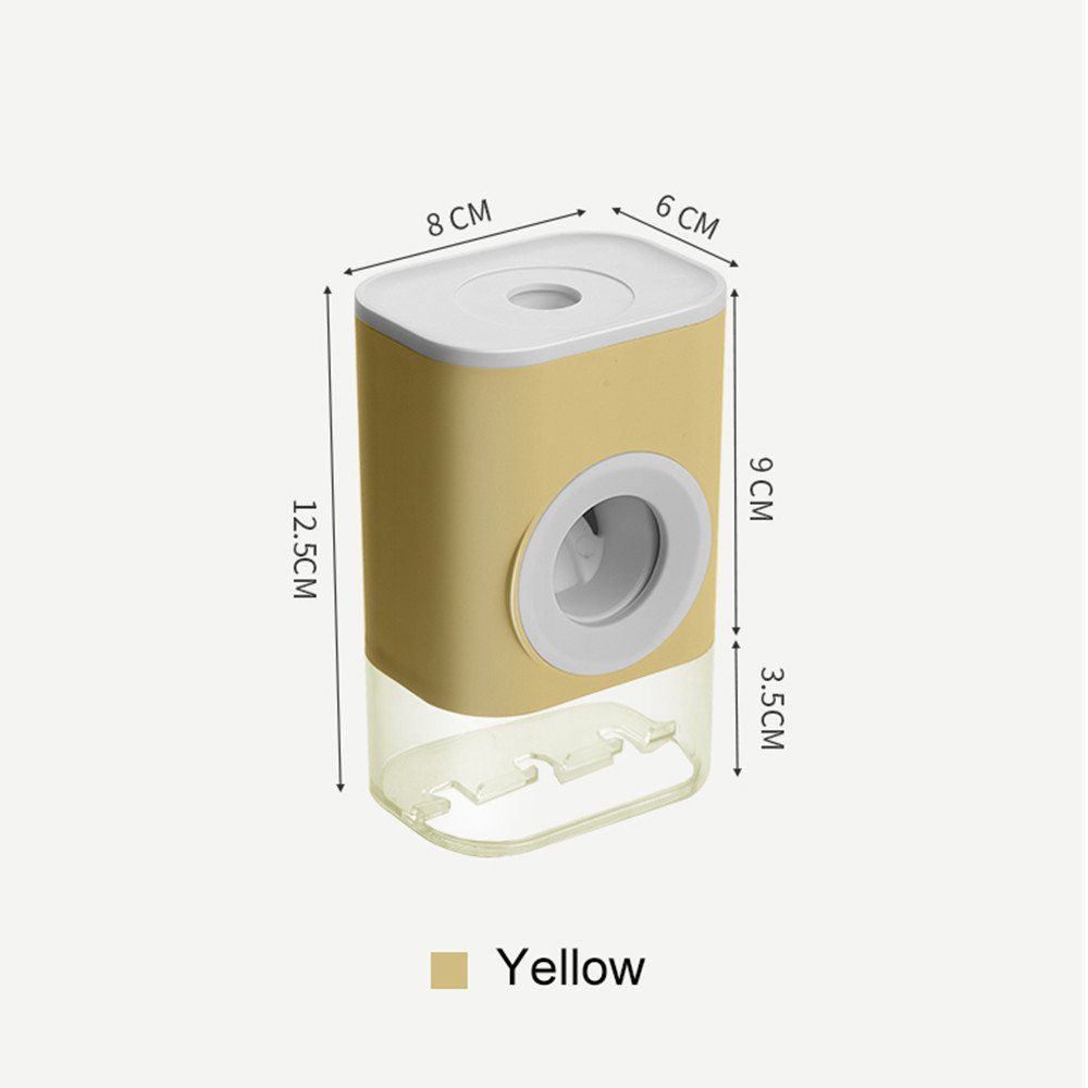 Automatischer Zahnpasta-Spender zur Wandmontage (ohne Stanzen) mit Zahnbürstenhalter – Badezimmeraccessoires für den Haushalt_voghion.com