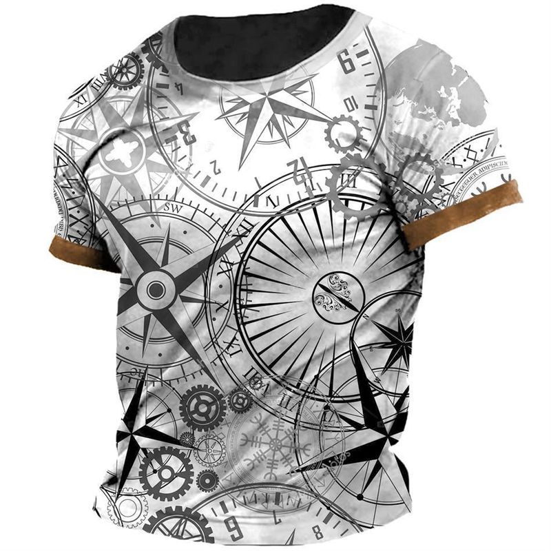 T-shirt tendance de rue pour les couples en été, décontracté, coupe ample, style sportif, manches courtes imprimées en 3D_voghion.com