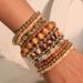 12 Bohemian Style Beach Fashion Handwoven Women's Bracelet Multi-Piece Set_voghion.com