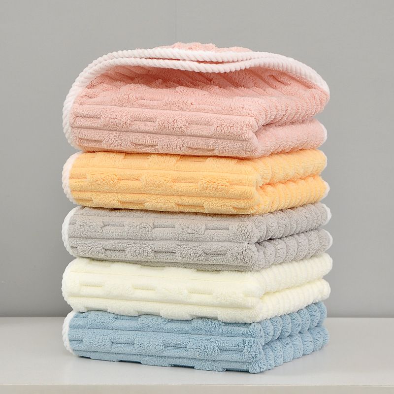 Asciugamano in microfibra ispessita, assorbimento d'acqua, nessuna perdita di capelli, asciugatura rapida, asciugamano per il viso, asciugamano da bagno_voghion.com