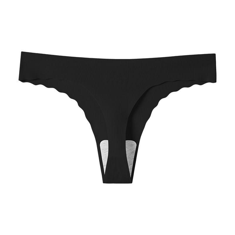 2025d String en soie glacée sans coutures pour femme, une pièce en coton, entrejambe, sport, fitness, taille moyenne, été, grande taille_voghion.com