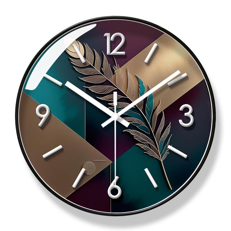 Yipula 7038 Orologio da parete silenzioso in stile cinese moderno, luminoso, semplice e lussuoso, per la casa, la camera da letto e il soggiorno_voghion.com