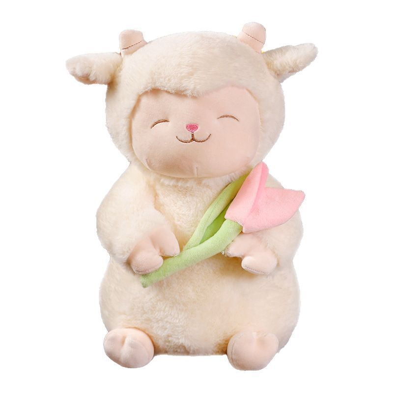 Cute Tulip Little Plush Toy Girl Hug Sleep Soothing Sheep Doll Children's Day Gift Kids Play Companion Stuffed Animal_voghion.com