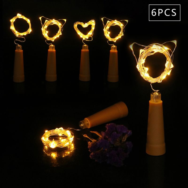 Glass Bottle Fairy Lights – Decorative String Lights For Christmas, Halloween & Home Decor (Warm White LED, Battery Powered, 13 LEDs)_voghion.com