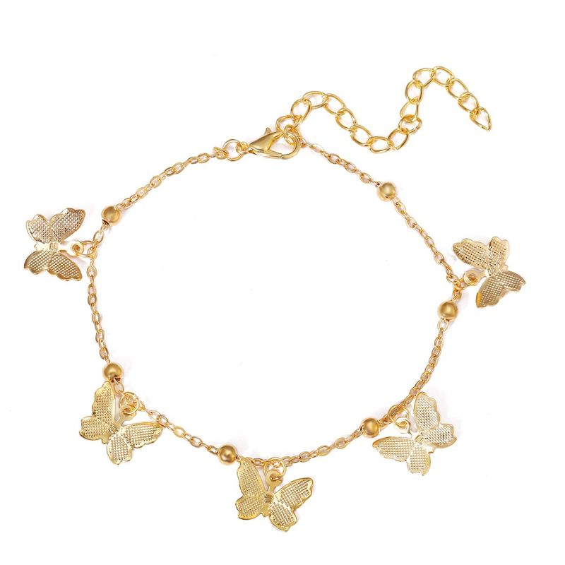 Neu Strand Fuß Schmuck Schmetterling Anhänger Handgemachte Nische Fußkettchen_voghion.com