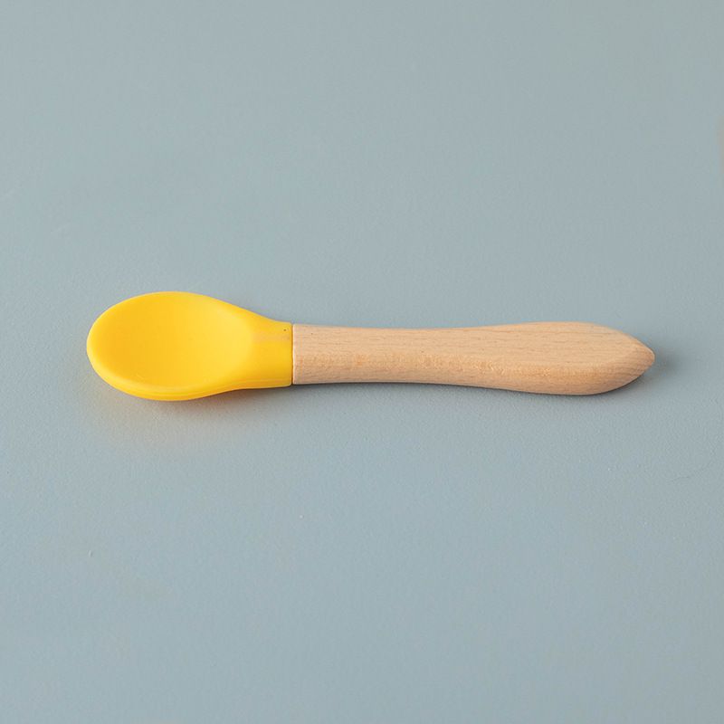 Cuillère à nourriture en silicone pour chien et chat, manche en bois pour nourrir les chiens et les chats, fournitures universelles_voghion.com