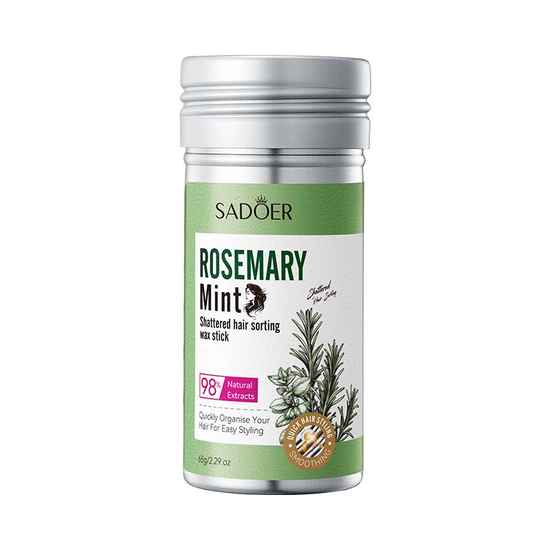 Hair Wax SADOER Rosemary Peppermint Broken Hair Finishing Stick 65g Fixed Hair Wax_voghion.com