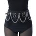 Punk Style Decorative Waistband Exaggerated Wide Chain Rivet Internet Celebrity Performance Belt_voghion.com