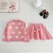 Girls' Sweater Set 2023 Winter New Western Style Little Girl Love Knitted Pullover Head Long Sleeves Fashionable Two_voghion.com
