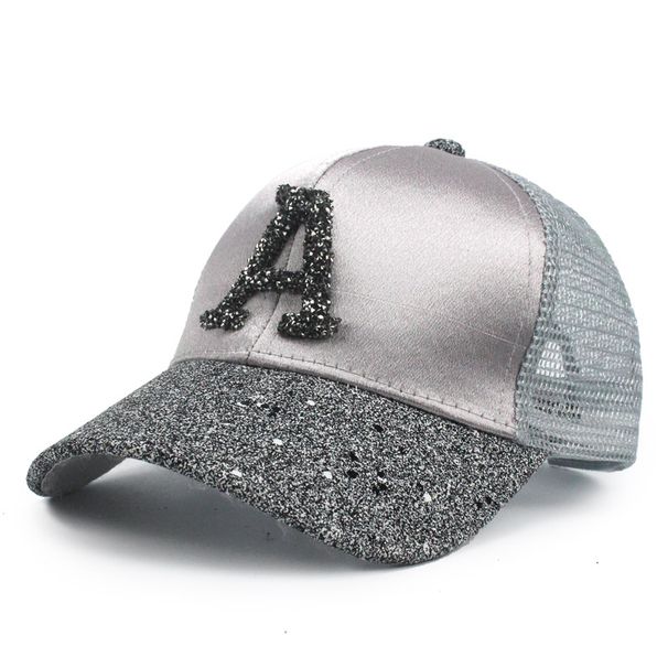 Sequins Child Mesh Kids Snapback Baseball Cap With Letter A Funny Spring Summer Hip Hop Boy Hats Sun Caps Bones_voghion.com