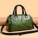 Women's Bag New Fashion Retro Versatile Contrasting Color Boston Pillow Bag Soft Leather Hand-held Large Capacity Mother Bag_voghion.com