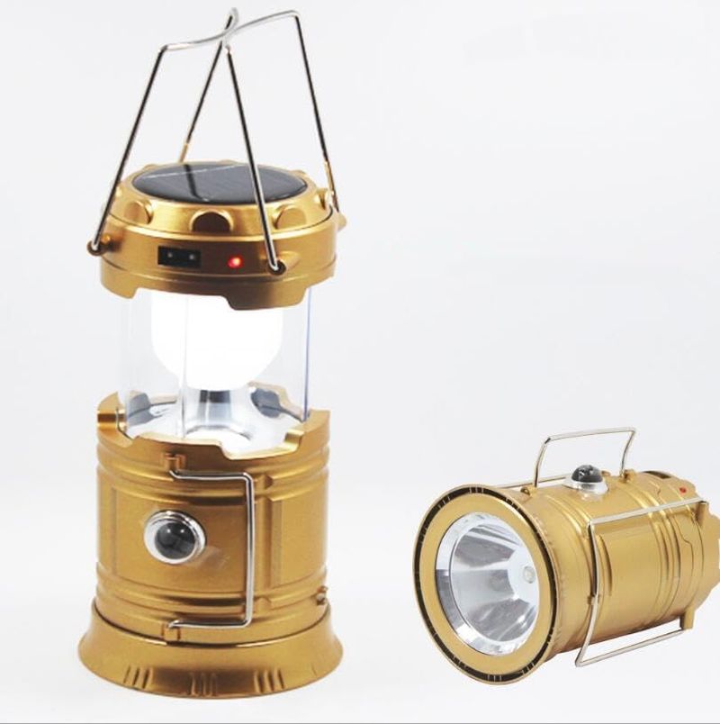 LED Solar Camping Lantern, Gold_voghion.com