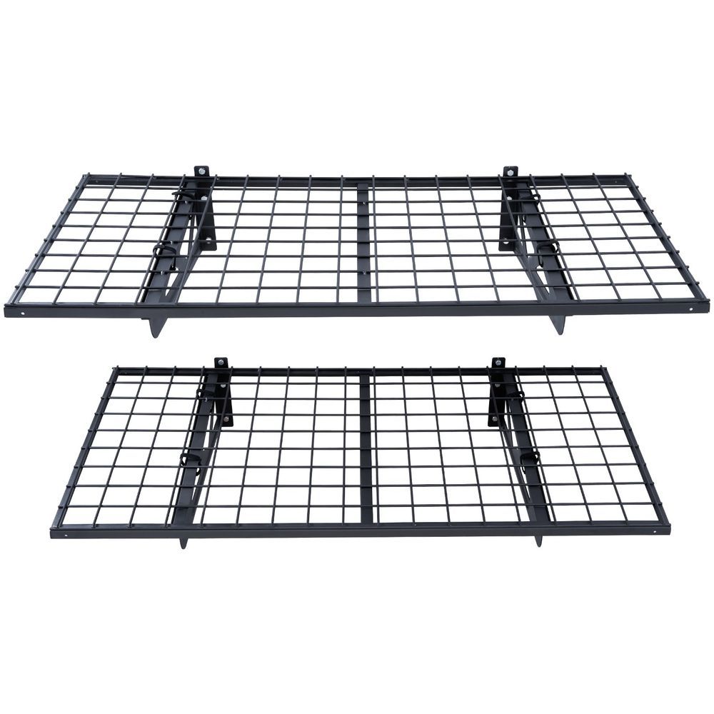 Garage Storage Shelving, 2 Pack, 4 X 2 Ft Heavy Duty Garage Shelves Wall Mounted, 502 Lbs Load Capacity(Total) Garage Storage Rack Floating Shelves_voghion.com