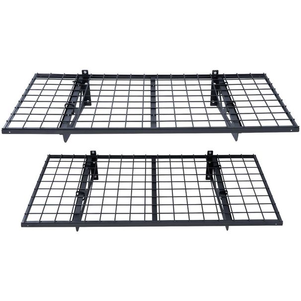 Garage Storage Shelving, 2 Pack, 4 X 2 Ft Heavy Duty Garage Shelves Wall Mounted, 502 Lbs Load Capacity(Total) Garage Storage Rack Floating Shelves_voghion.com